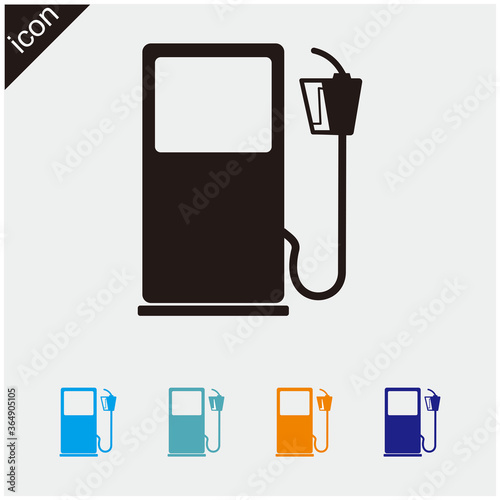 Filling station vector icon illustration sign