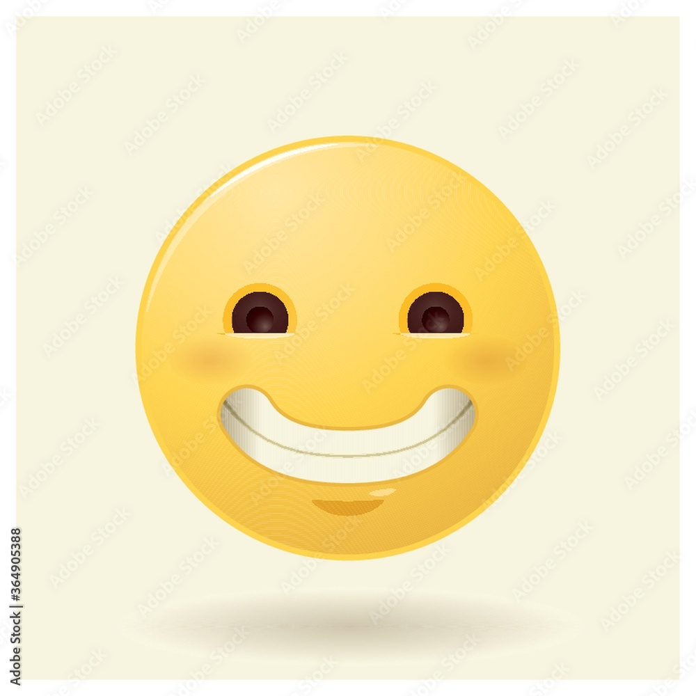 Fototapeta premium emoticon with wide smile