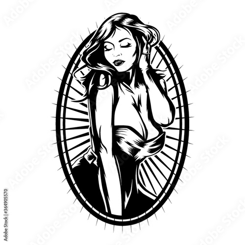 sexy woman frame