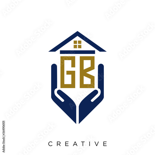 Fototapeta gb logo design vector for real estate