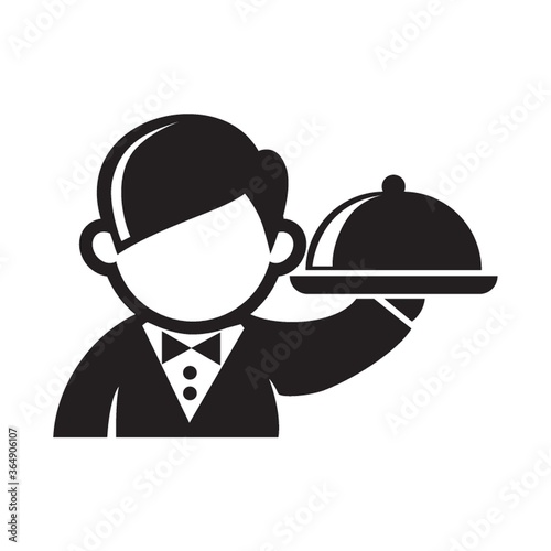 waiter with a cloche