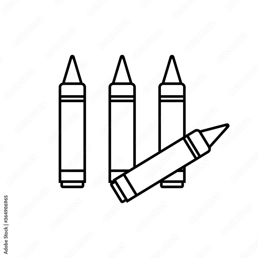 Vecteur Stock Crayon vector icon set. pastel illustration sign. chalk  symbol. paints logo. | Adobe Stock