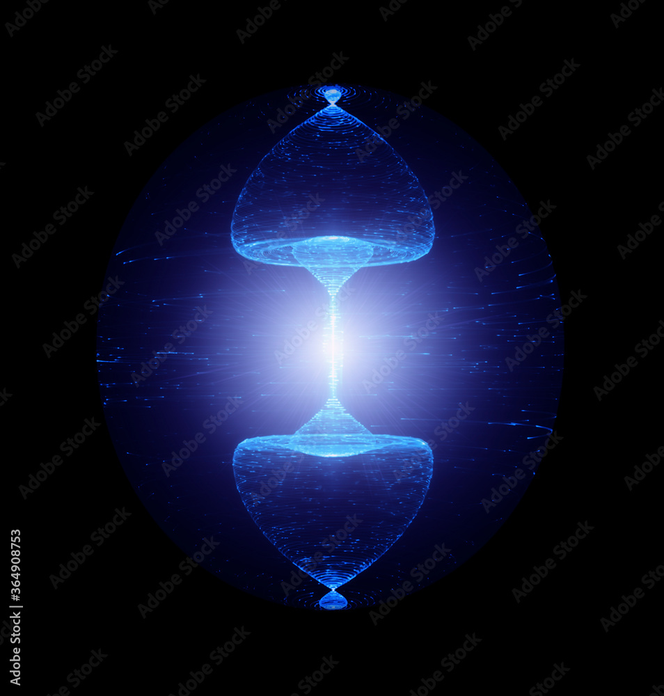 Plasma Globe With Vortex Coil Producing High Energy Particles Discharge