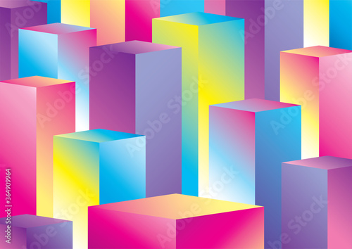 Colorful gradient prisms background graphic vector.