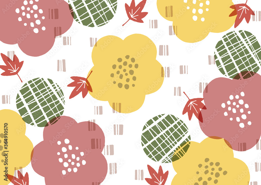 秋イメージのレトロモダンな和柄 Stock Vector Adobe Stock