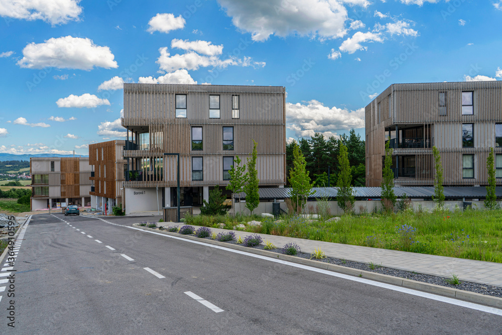 modern residential building in the city modern residential building in the city