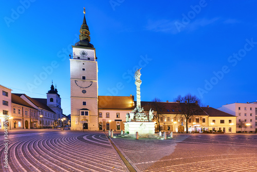 Trnava city - Slovakia, main square with tower