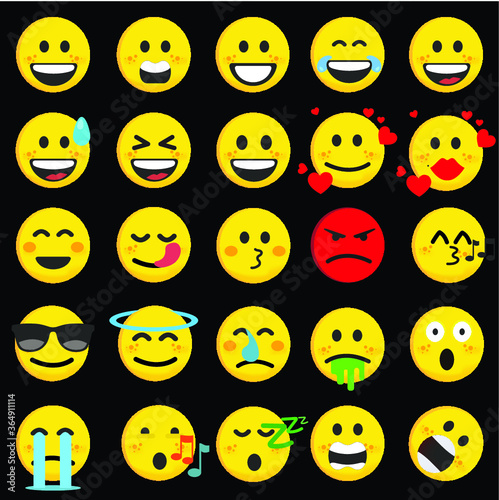Large set of Quality Emoticons Set of Emoji © Sky