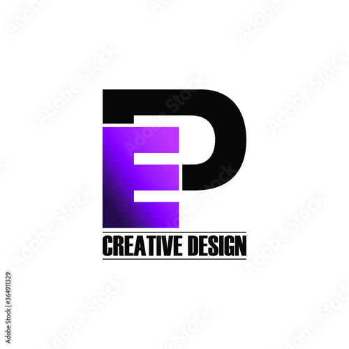 Letter ED simple logo design vector. monogram logo vector illustration