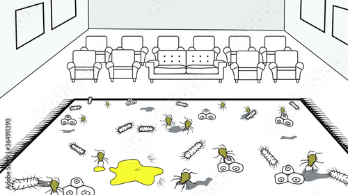 Bugs germs virus bacteria on your carpets rugs dusts like Norovirus