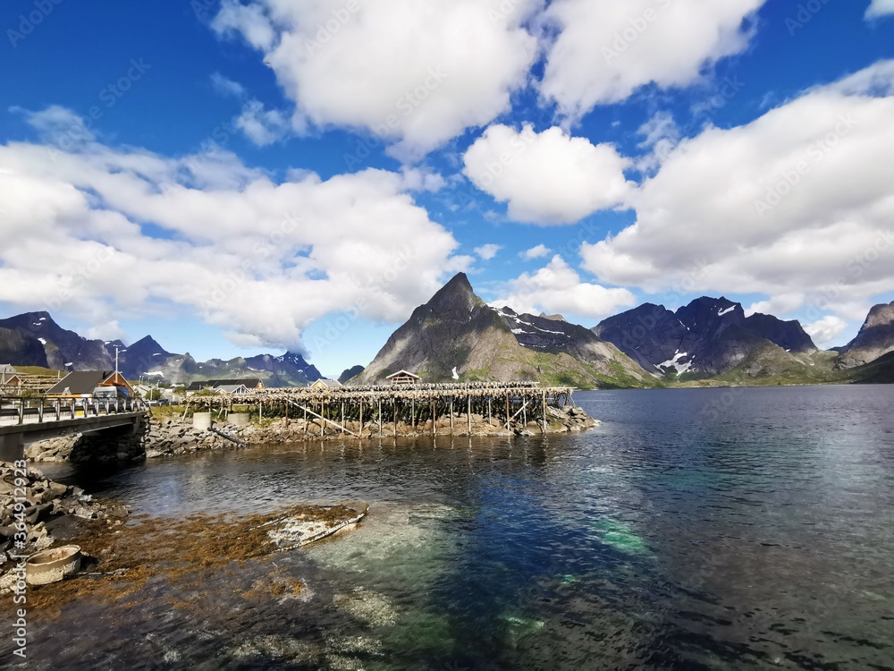 Lofoten Reine Scenic Historic Fishing Village Stockfish Northern Norway 