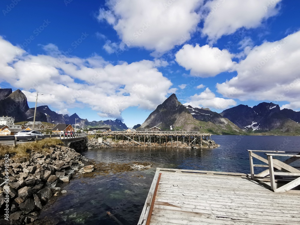 Lofoten Sakrisøy Reine Scenic Historic Fishing Village Stockfish Northern Norway 