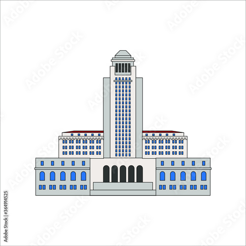 Obraz na płótnie Los Angeles City Hall. illustration for web and mobile design. w salonie