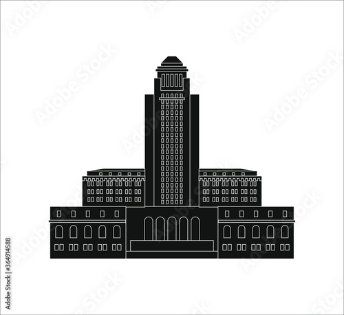 Los Angeles City Hall. illustration for web and mobile design.