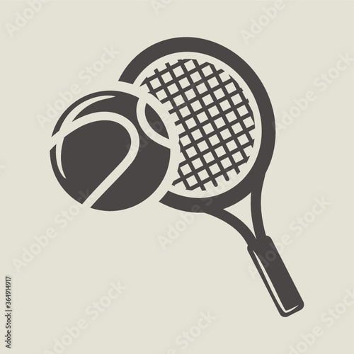 tennis  racket and ball