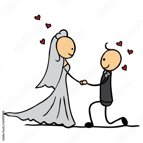 bridegroom proposing to the bride