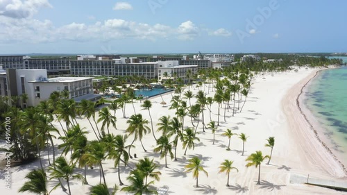 Low altitude flight in the vicinity of the Hyatt Ziva in cap cana, dominican republic