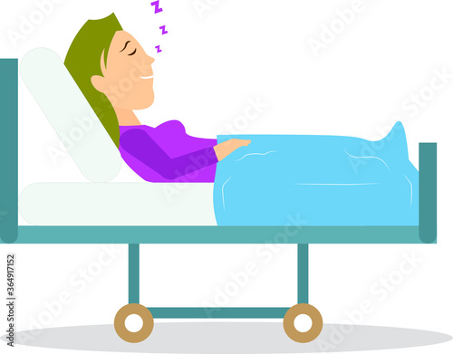 girl woman lady sleeping in hospital bed