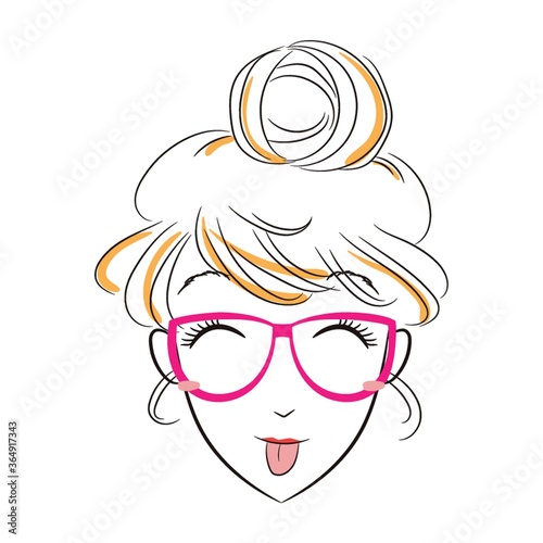 girl sticking tongue out