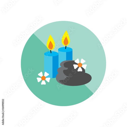 candles with zen stones