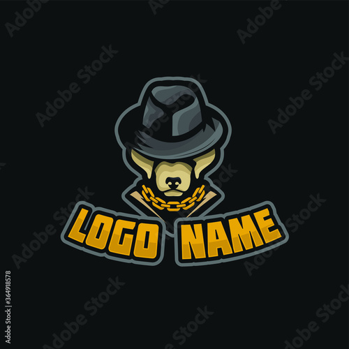 mafia dog logos, animal mascots, esport logos
