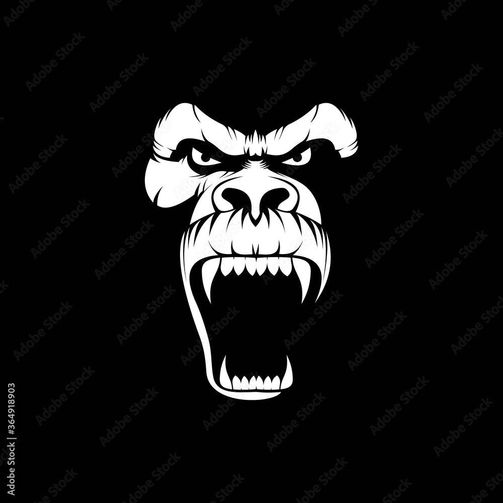 gorilla vector illustration Stock Vector | Adobe Stock