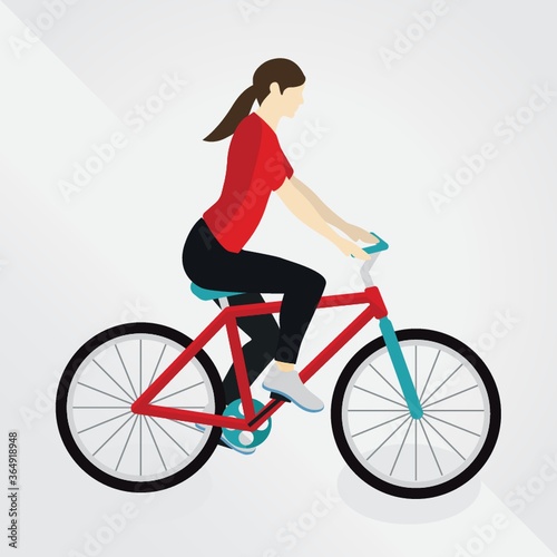 Fototapeta Naklejka Na Ścianę i Meble -  woman cycling