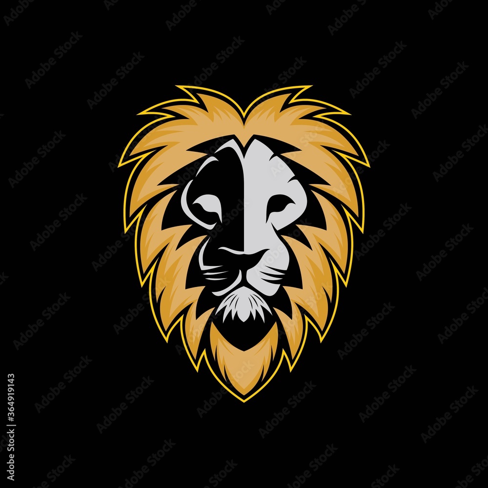 Fototapeta premium head of lion vectr