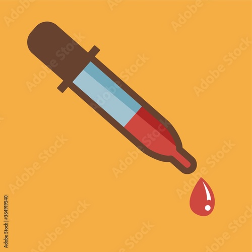 dropper with blood sample