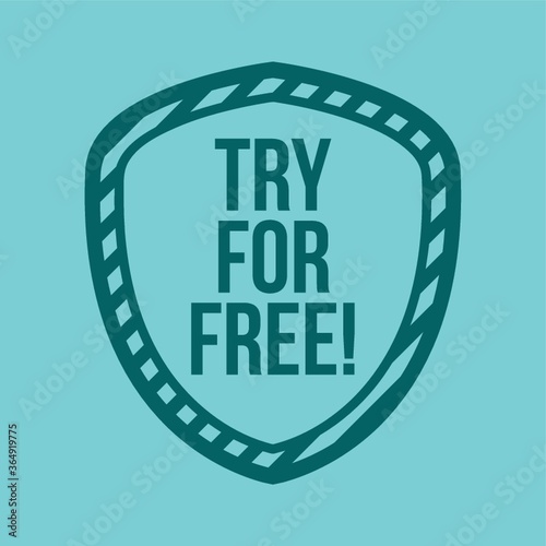 try for free label