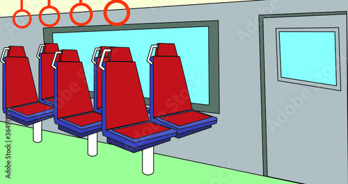 Inside train compartment subway train interior free empty seat endow window door