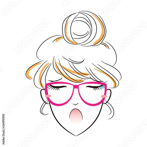 girl yawning