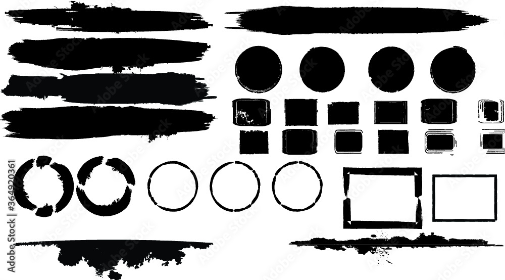 Obraz premium Grunge elementów do projektowania. Banery, znaczki, logo, ikony, etykiety i odznaki zestaw.