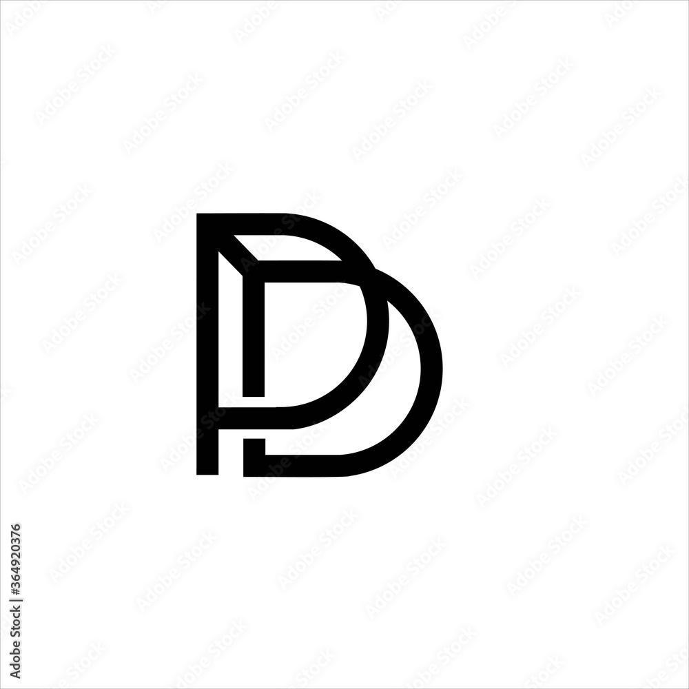 Initial letter d and p logo design luxury simple Vector Image Initial letter d and p logo design luxury simple Vector Image