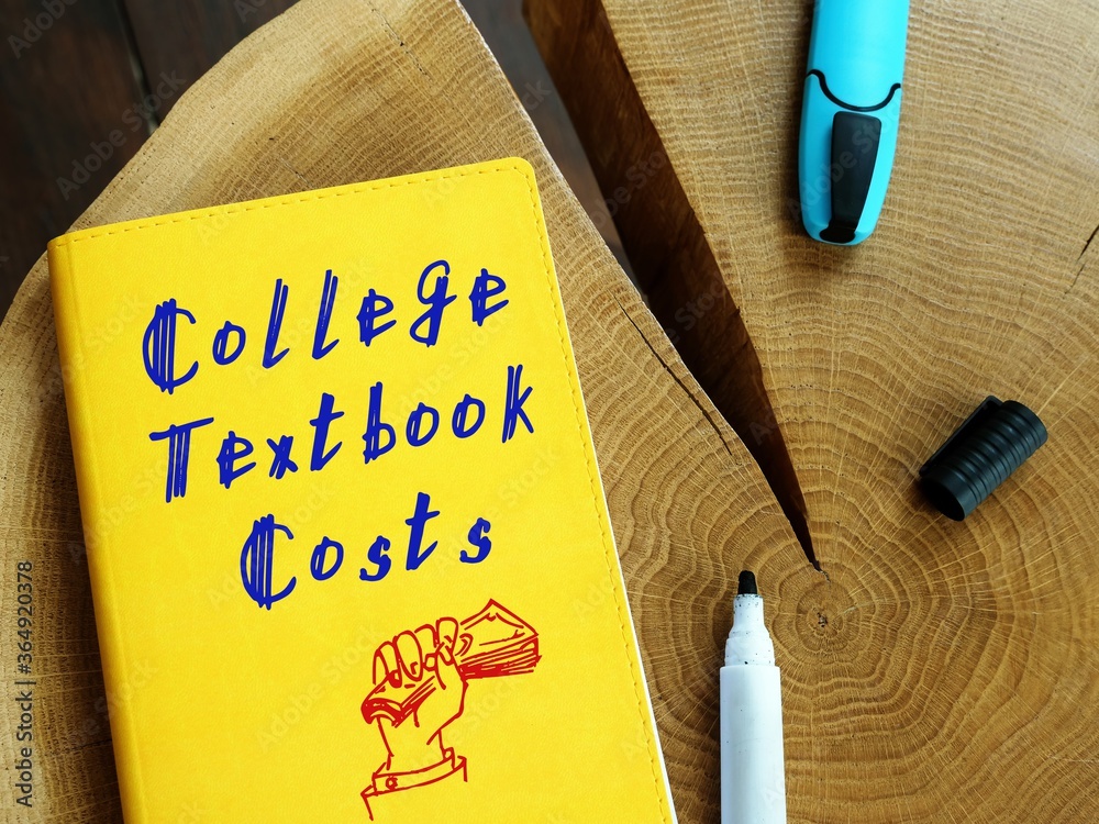 Φωτογραφία Financial concept about College Textbook Costs with sign on the piece of paper