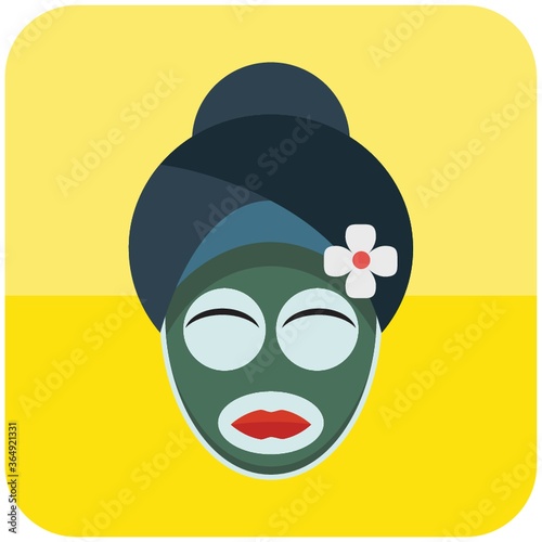 woman at spa with face mask