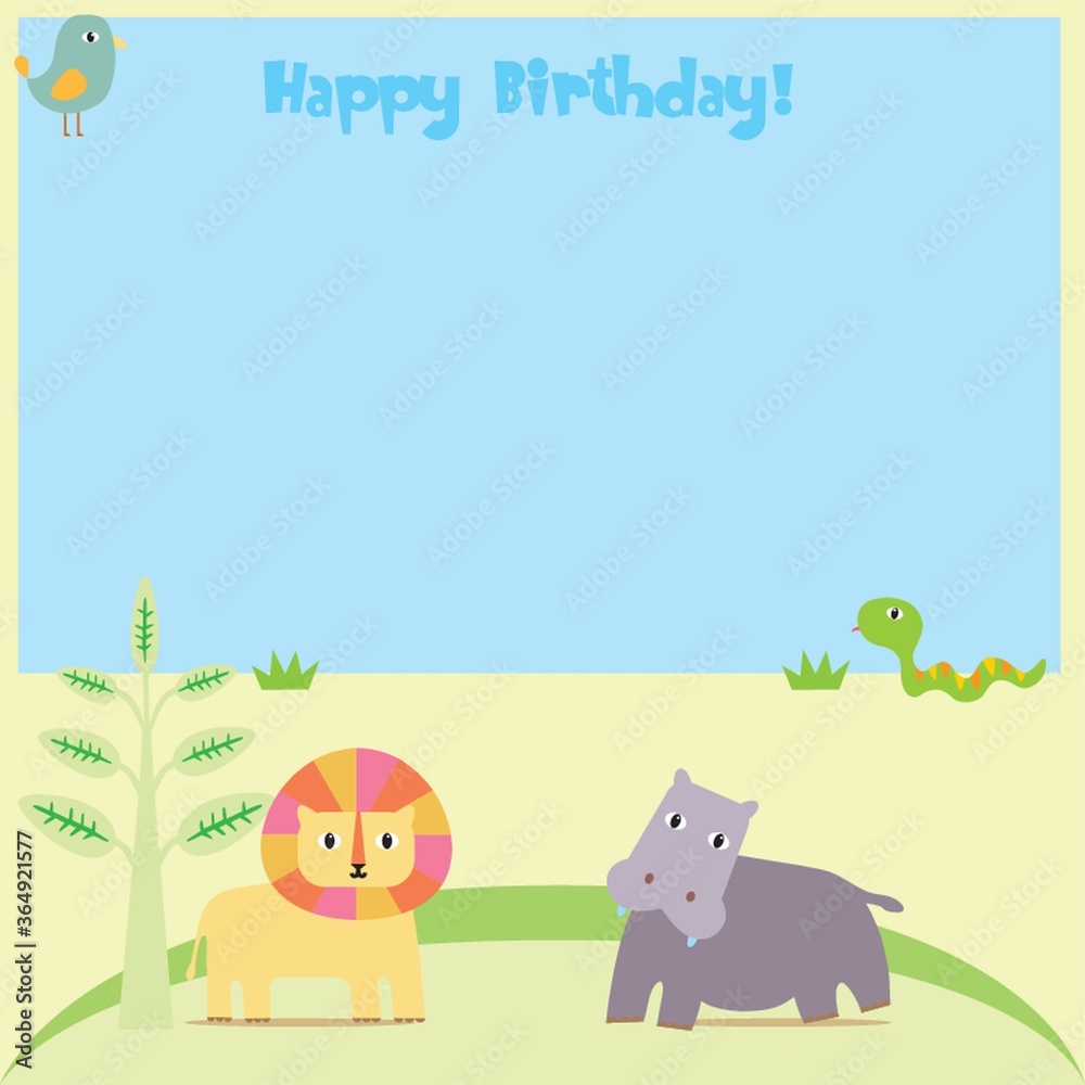 Naklejka premium birthday card