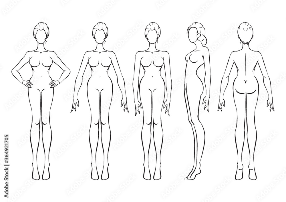 sketch of a woman's figure sketch of a woman's figure