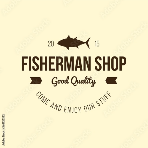 fisherman shop label