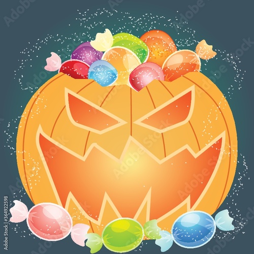 pumpkin and candies