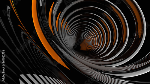 abstract spiral on a dark background 3d rendering