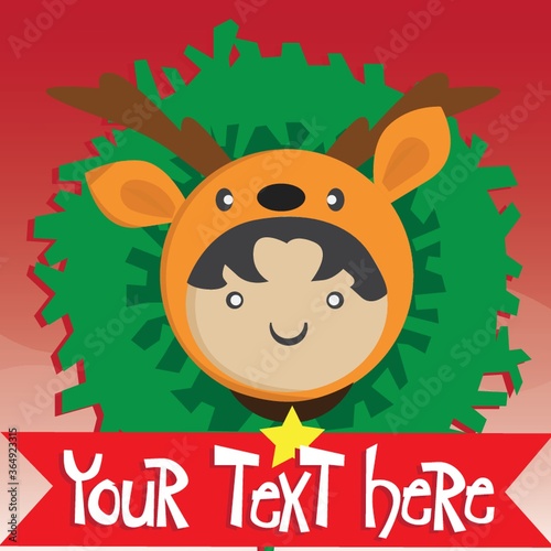 boy in reindeer costume