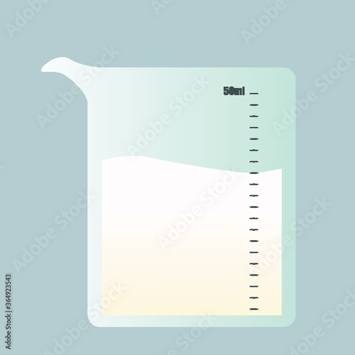 milk in a measuring jar