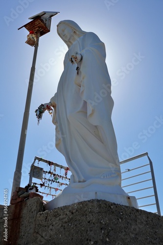 Acciaroli - Statua della Madonna all'entrata del porto photo