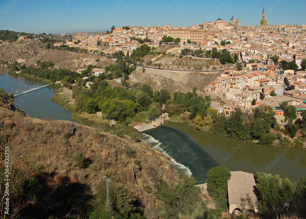 View from Mirador de Vale on Toledo,Castile–La Mancha,Spain,Europe
