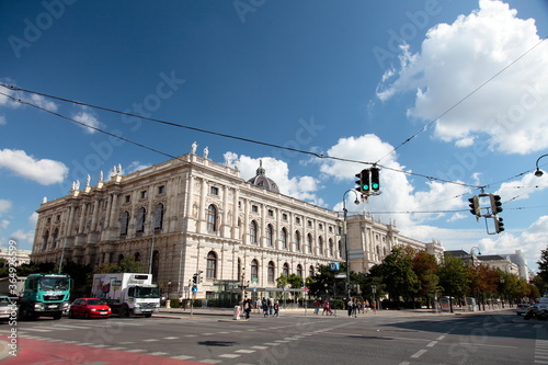 Photography Vienna, Austria, museum quarter in Maria Teresa square with the art history muse