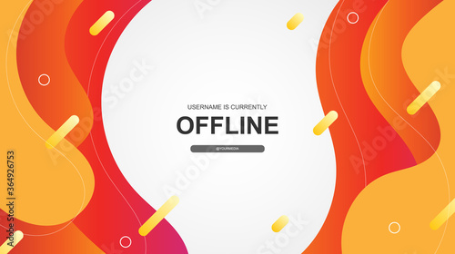 Abstract offline twitch banner design. - Vector 