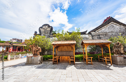 afternoon scenery of the Ming and Qing ancient villages in Nanshe, Dongguan, Guangdong, China photo