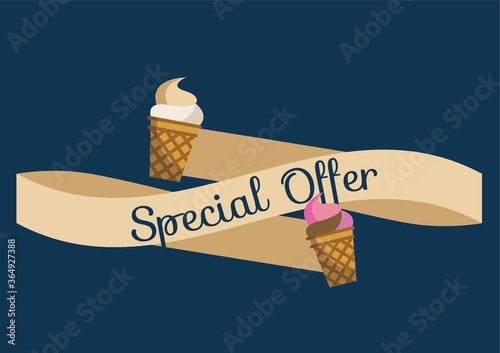 ice cream cones banner