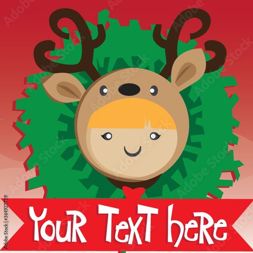 boy in reindeer costume